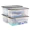 Iris® 91qt. Clear View Plastic Storage Bins with Gray Latching Buckle Lids, 4ct.
